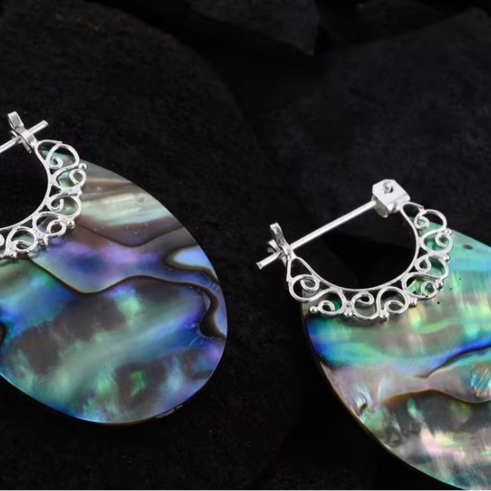 Abalone Sterling Silver 925 Earrings